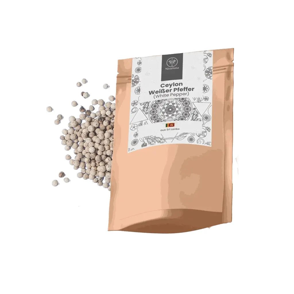 Ceylon White Pepper Whole - Nivartana - 